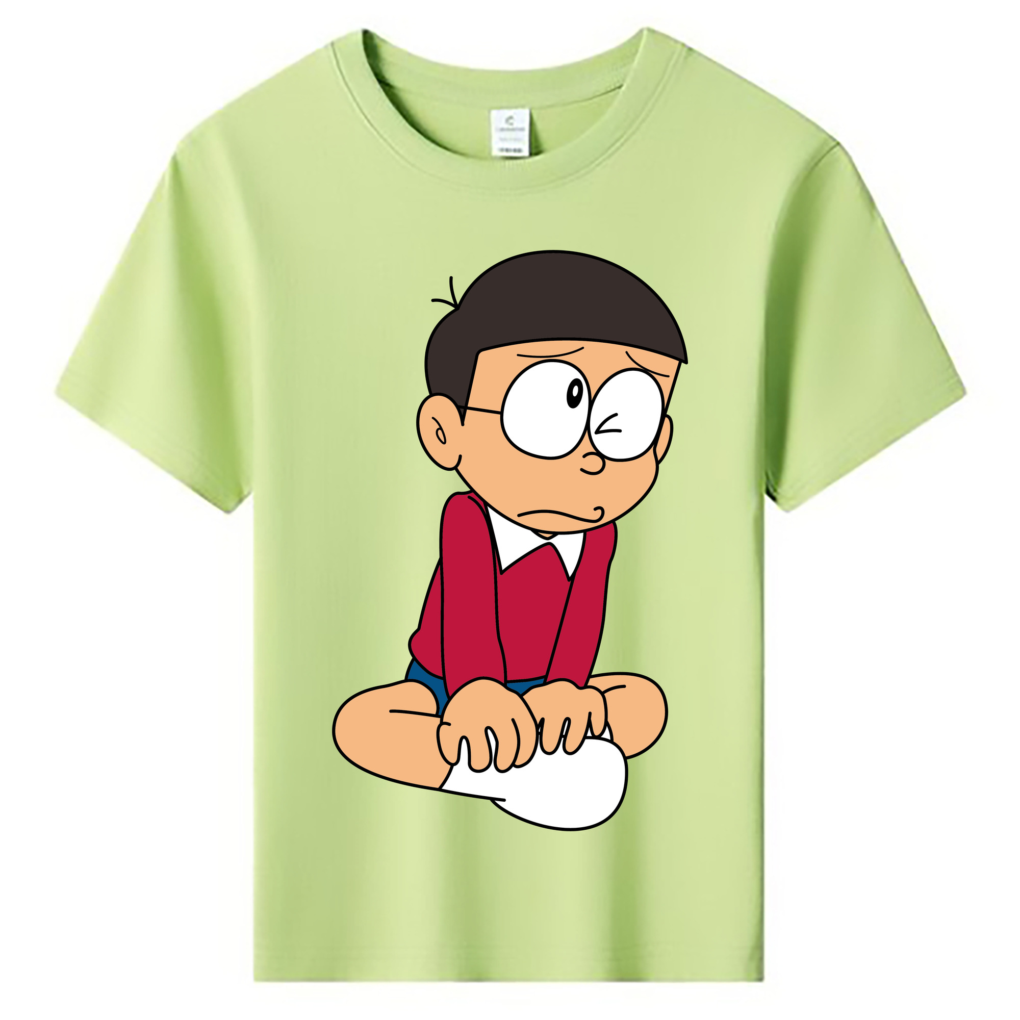 （画像用） ドラえもん 野比 のび太 Doraemon Nobita Nobi 綿100％キッズTシャツ（フロントプリント）